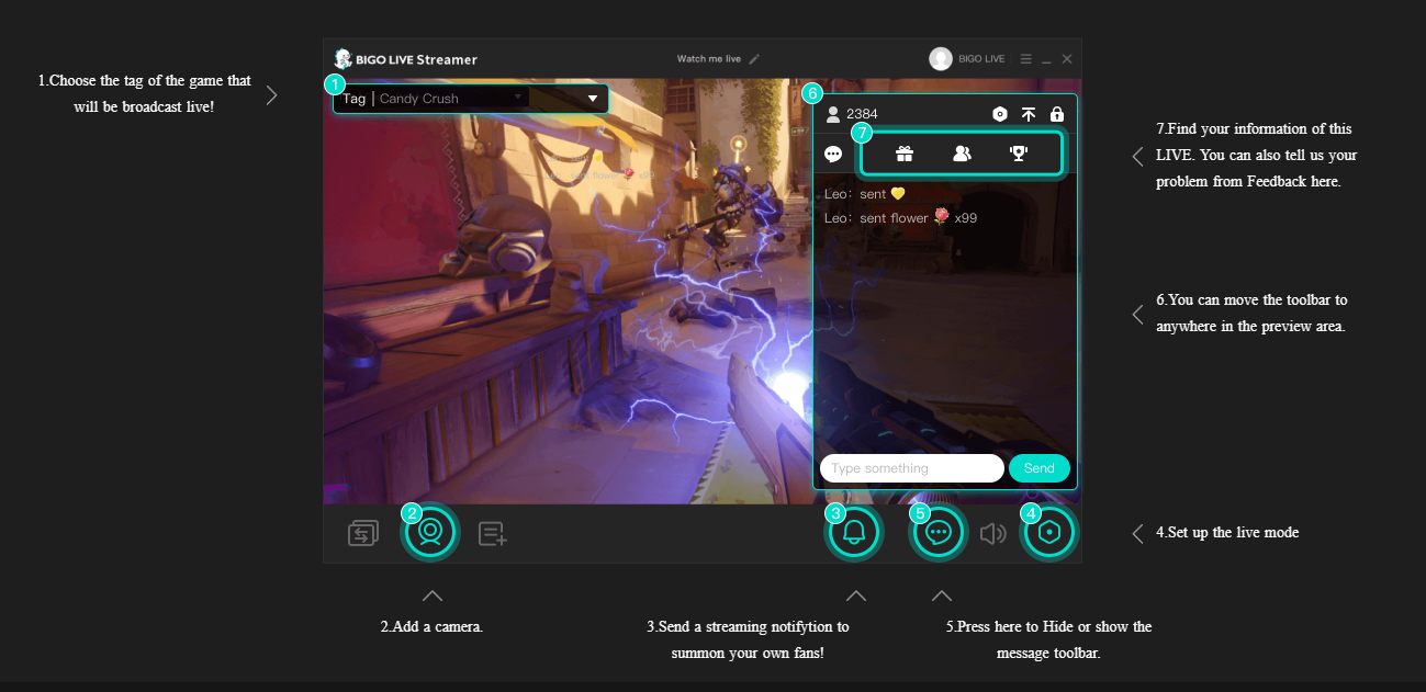 Настройка BIGO LIVE Streamer для трансляции с камеры