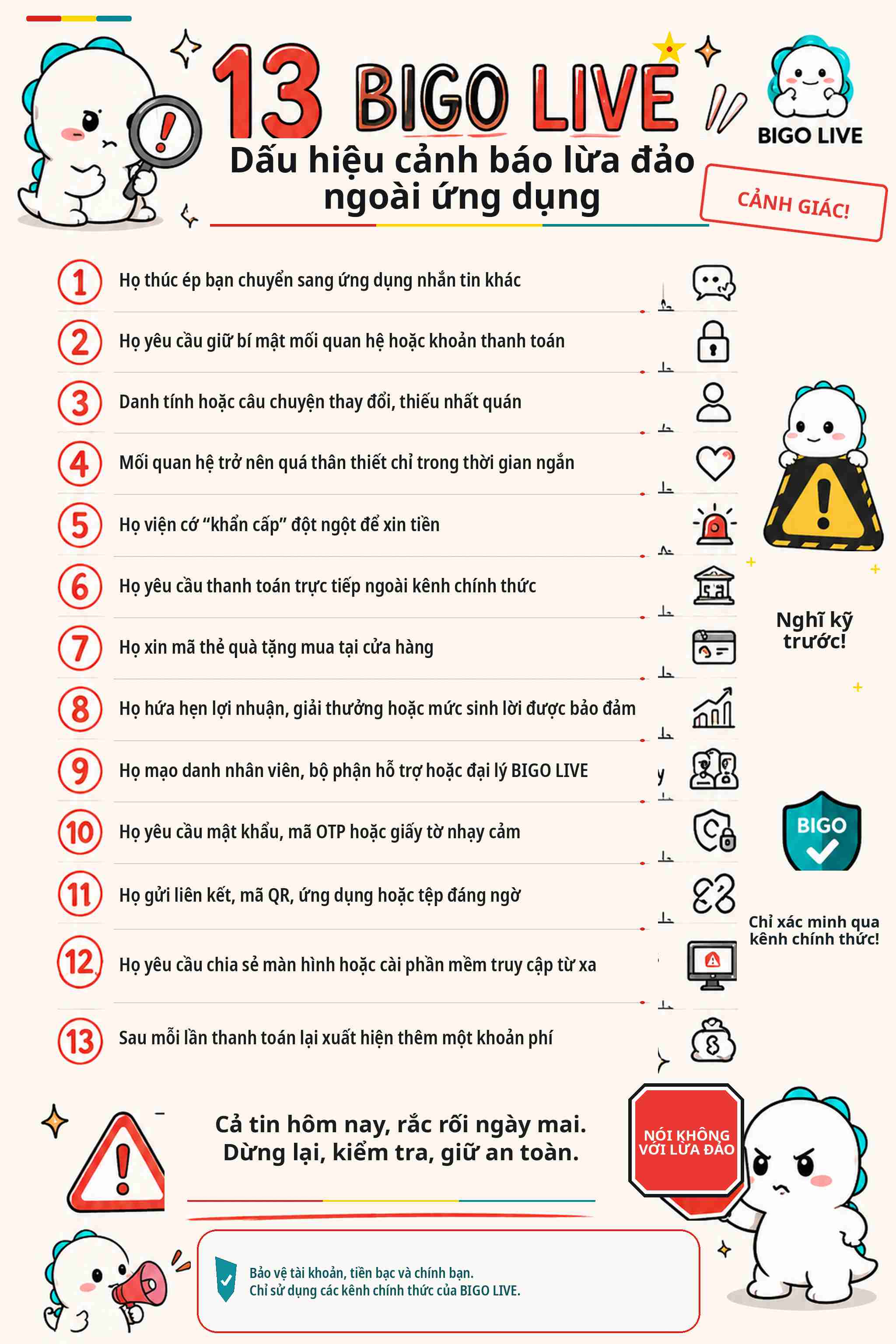 Người d&ugrave;ng kiểm tra tin nhắn đ&aacute;ng ngờ nhận được ngo&agrave;i BIGO LIVE