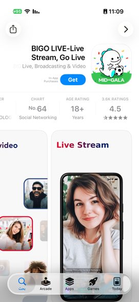 صفحة تطبيق BIGO LIVE في App Store على iPhone