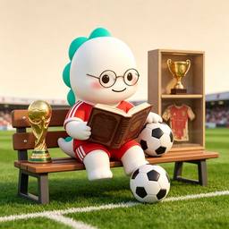 Soccer mascot for The Club Historian
