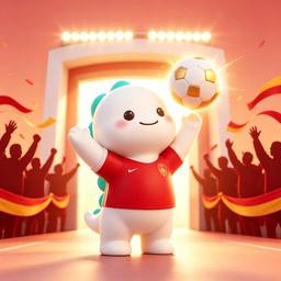 Soccer mascot for The Supporters' Leader