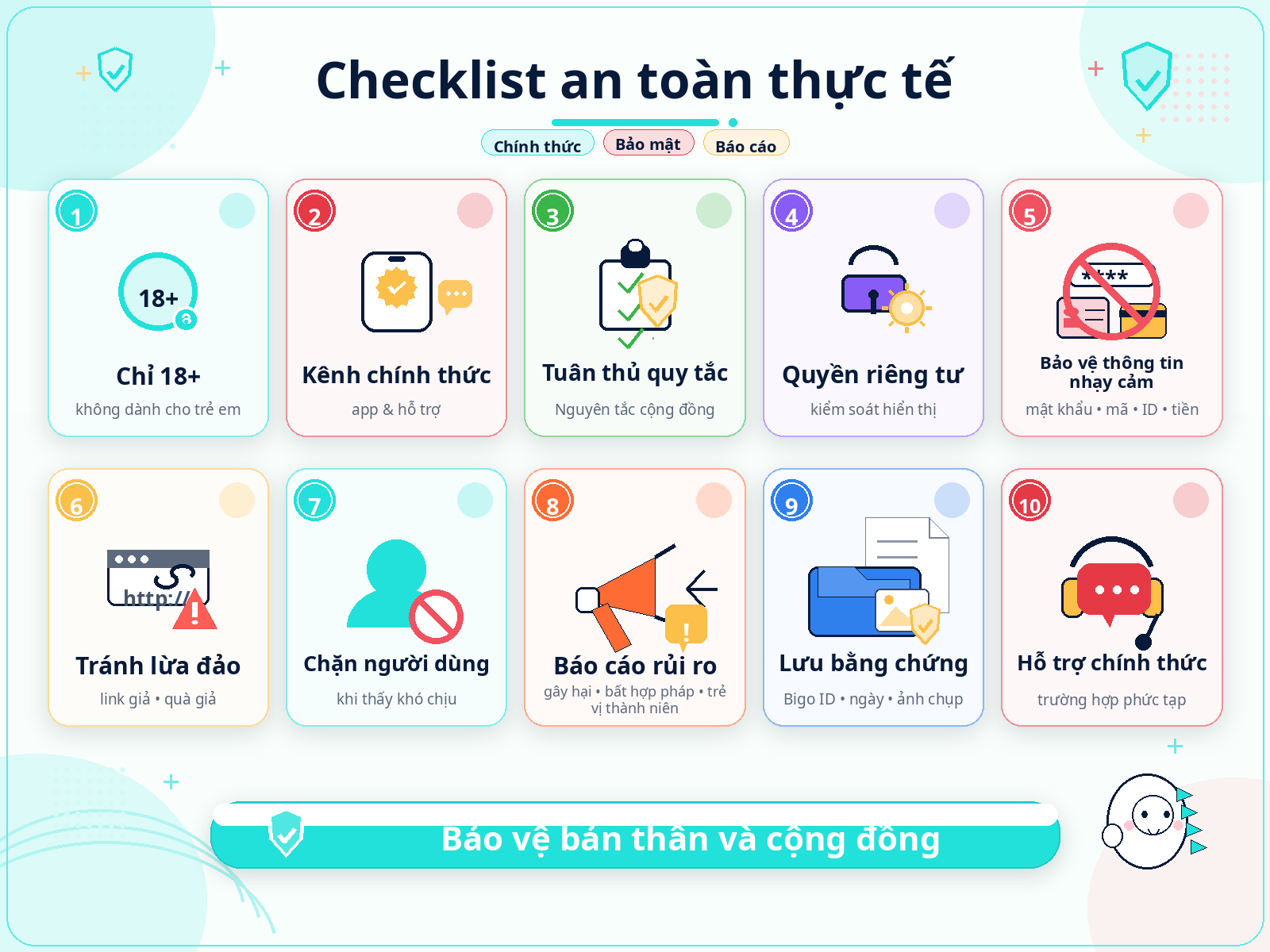 Checklist an toàn thực tế khi sử dụng Bigo Live