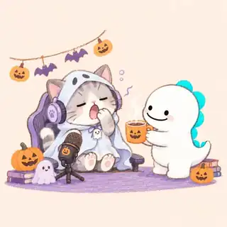 おっとりおばけねことDino