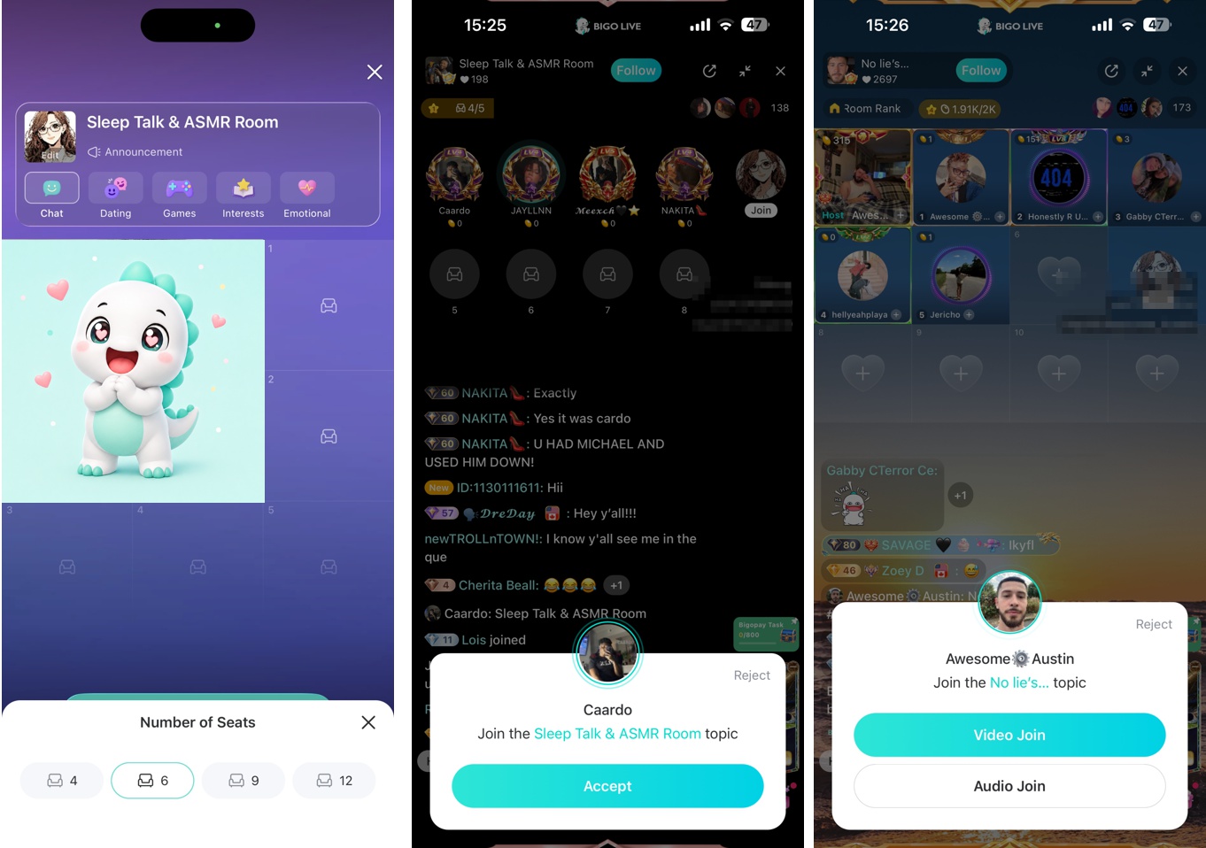 Langkah membuka ruang Siaran Multi-Tamu di BIGO LIVE