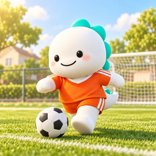 Soccer mascot for The Live-Wire Fan